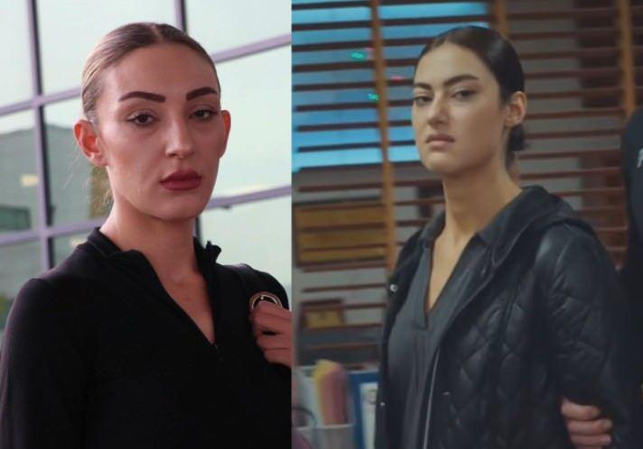 Şarkıcı Güllünün kızı Tuğyan (solda) ve dizideki temsili oyuncu