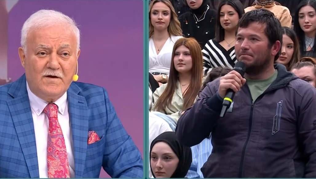 Nihat Hatipoğlu seyirciyle konuşuyor