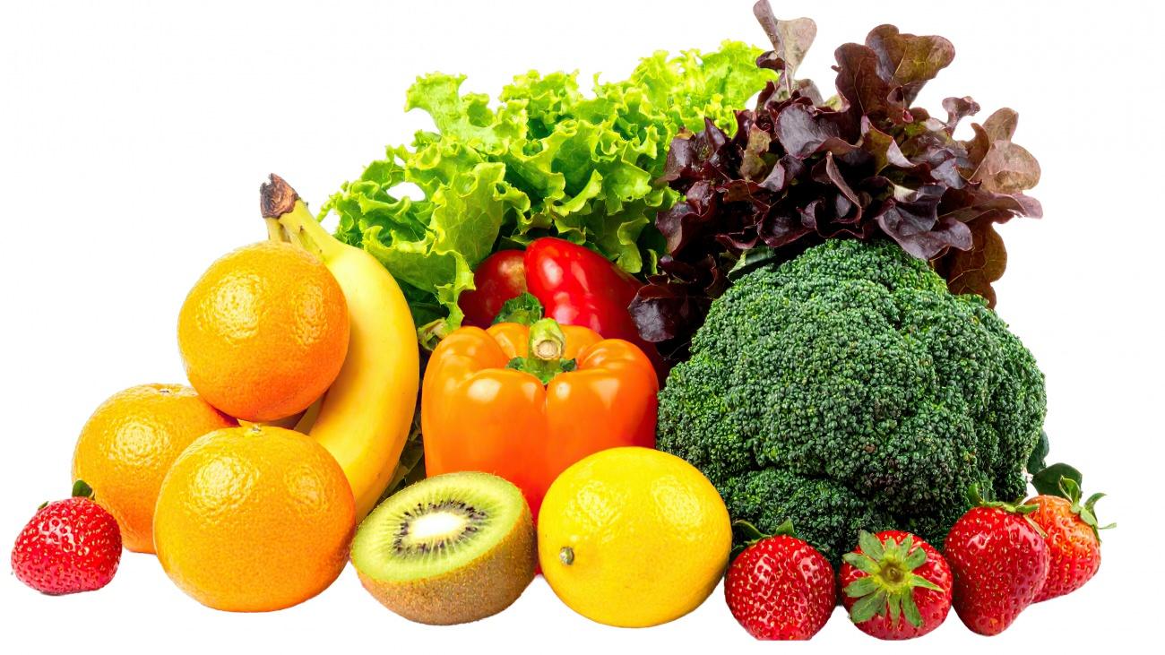 yeşil sebze ve meyveler