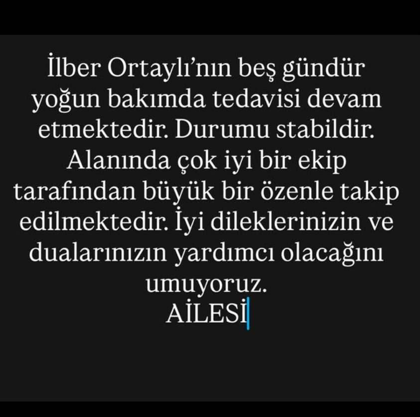 İlber Ortaylı ile ilgili sosyal medyadan açıklama