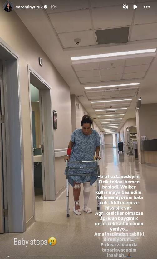 Yasemin yürük hastanede