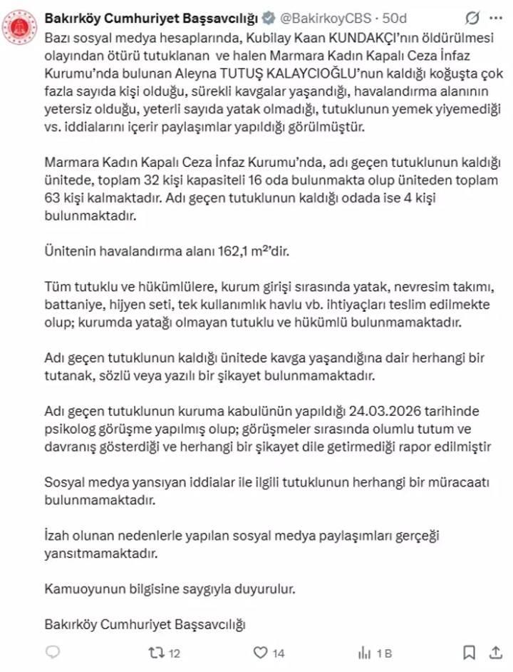 Başsavcılık açıklaması