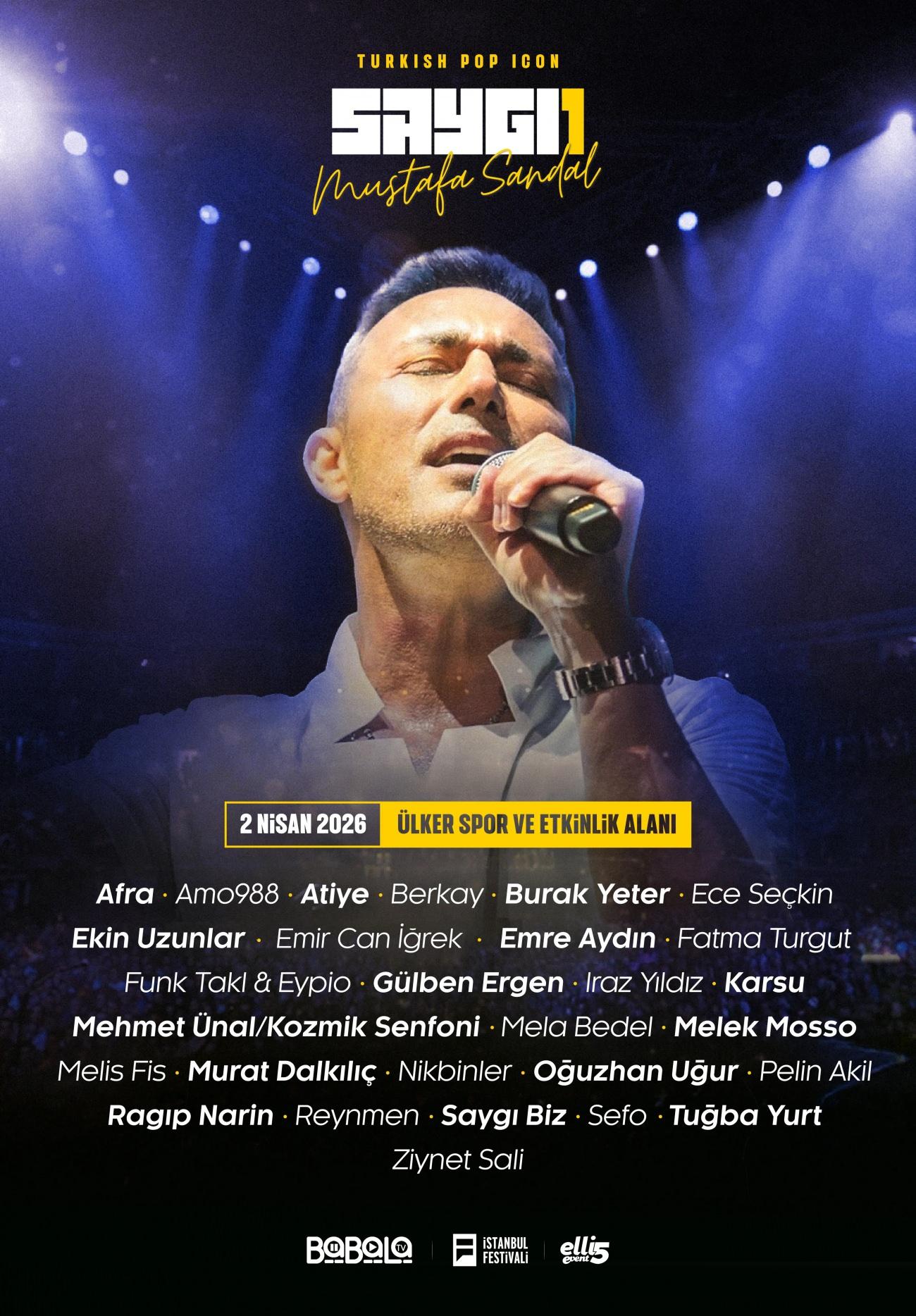 Saygı 1 Mustafa Sandal konser afişi