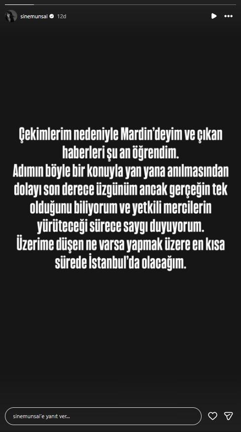 Sinem Ünsalın açıklaması