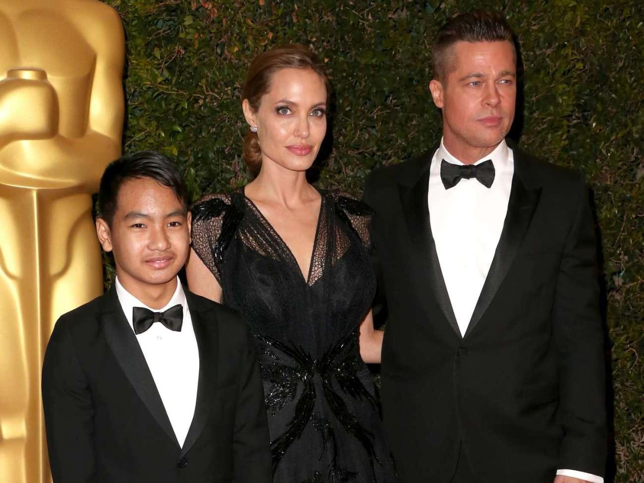 Angelina Jolie Brad Pitt ve oğulları Maddox