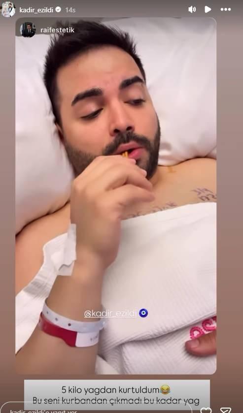 Kadir Ezildi karın yağlarını aldırdı