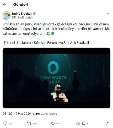 Emine Erdoğanın yaptığı paylaşım;