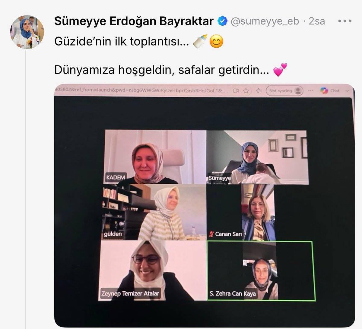 Sümeyye Erdoğan Bayraktarın paylaşımı