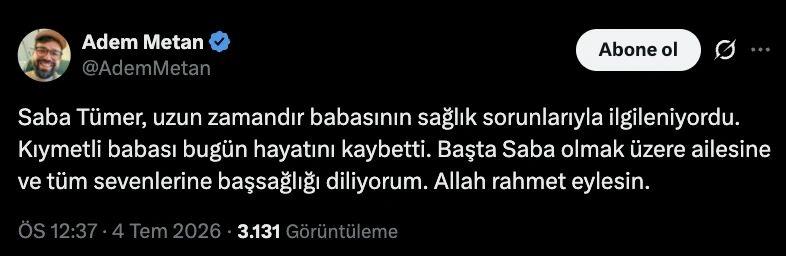 Adem Metanın paylaşımı