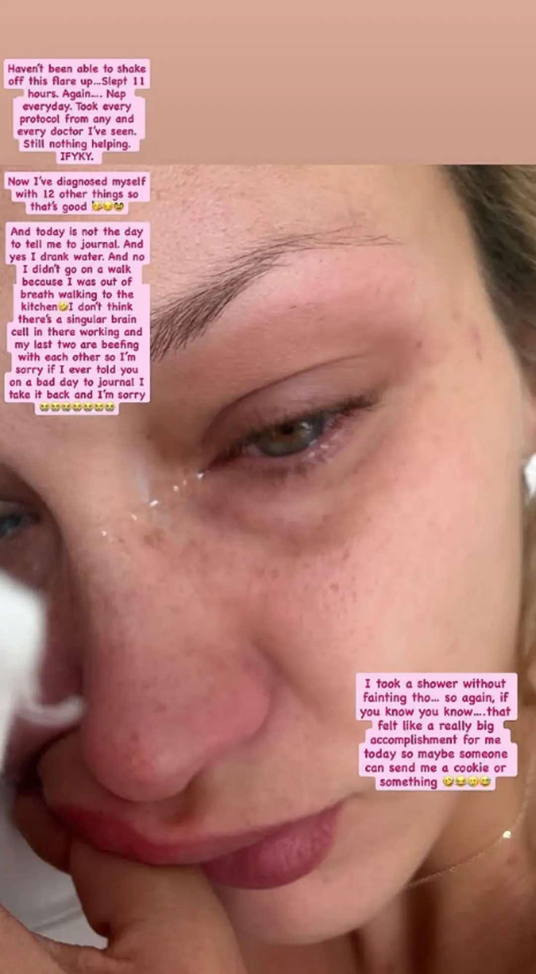 Bella Hadid sosyal medya paylaşımı