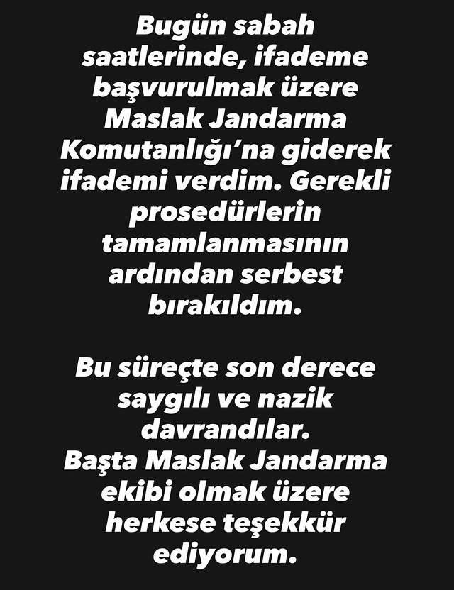 Eylem İpek Şafakın açıklaması