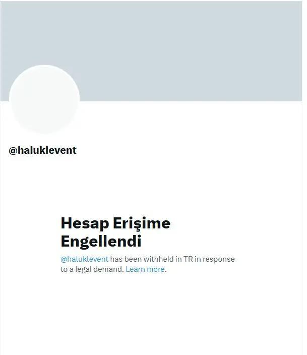 Haluk Leventin X hesabı