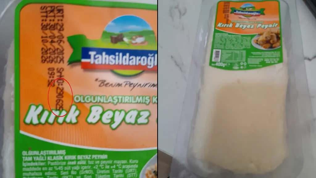 Söz konusu marka peynir ve parti numarası