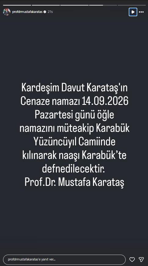 Mustafa Karataşın paylaşımı