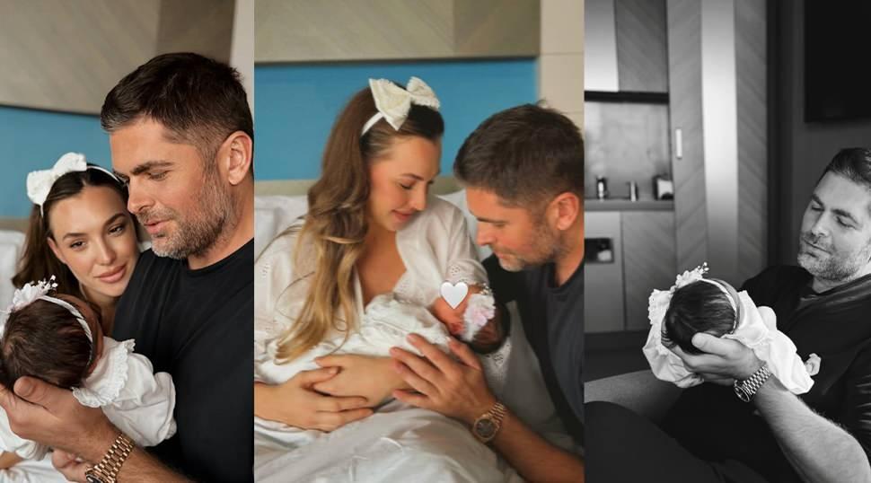 Mert Öcal ve Sude Burcu kızları Mira ile 