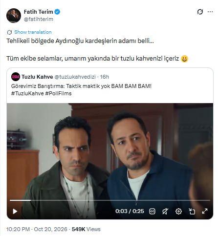 Fatih Terimin paylaşımı