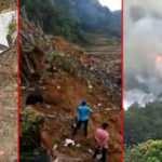 Düşme anı: Çin'de yolcu uçağı dağa çakıldı