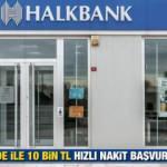 HalkBank'tan 10 bin TL'ye kadar hızlı nakit! Başvuru ekranı ve şartları