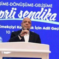 Hak-İş Başkanı Arslan'dan bütün çalışanlar için yüzde 10 talebi