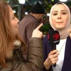İşini yapan Kanal 7 muhabiri Meryem Nas'ın başörtüsüne laf atıldı
