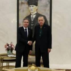 Başkan Erdoğan ABD Dışişleri Bakanı Blinken'i kabul etti