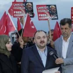 Gannuşi'nin tutuklanması Ankara'da protesto edildi
