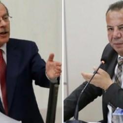 Özcan ve Şener canlı yayında birbirine girdi: Sizin gibi badem bıyıklılara...