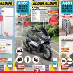 A101 18 Nisan 2024 Kataloğu Yayınlandı! 150cc maxi scooter, su sebili, gözleme sacı, yataklı koltuk