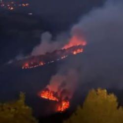 Kastamonu'da yıldırım düşmesi sonucu orman yangını çıktı