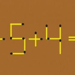 Kibrit Çöpü Bulmacası #10: '5+5+4=5' denklemini tek bir hamle ile düzeltin!