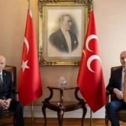 TBMM Başkanı Kurtulmuş MHP Genel Başkanı Bahçeli ile görüştü