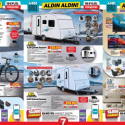 A101 Aktüel 19 Eylül 2024 Kataloğu! Çekme karavan, Off-Road ATV, elektrikli bisiklet, genç odası