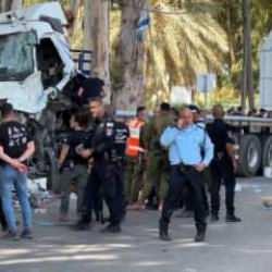 Telaviv'de düzenlenen kamyon saldırısının görüntüleri ortaya çıktı
