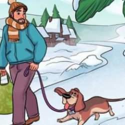 Karda köpeği ile birlikte yürüyen adama ait resimdeki mantık hatasını 8 saniyede sadece üstün zekalılar bulabilir!