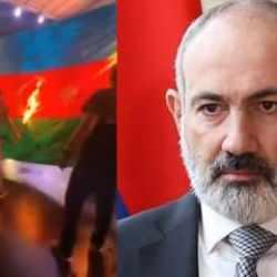 Paşinyan'dan Türk ve Azerbaycan bayraklarının yakılmasına tepki