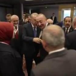 Erdoğan, Aliyev ve Paşinyan'dan ayaküstü samimi sohbet