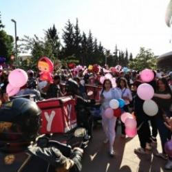Başkan Tahmazoğlu, kanserle mücadele eden 5 yaşındaki Elif için balon uçurdu