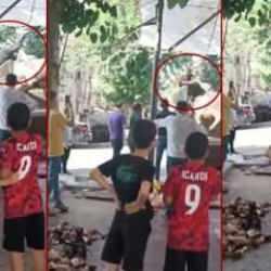 Kasap ölümle burun buruna geldi: Boğanın saldırı anı kamerada 