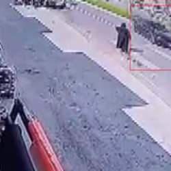 Yaya geçidinden geçerken canından oluyordu