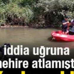 İddia uğruna atladığı Kızılırmak'ta kayıp genci arama çalışmaları sürüyor
