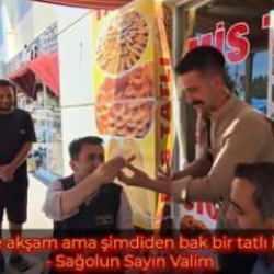 Vali Aygöl, çiğ köfteyi tatlıya bağladı