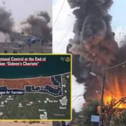 Gazze'ye ağır bombardıman... İşgal haritası paylaşıldı! Korkunç görüntüler