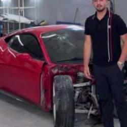 Hurdaya dönen 15 milyonluk Ferrari'nin sahibi: 'Binemeden gitti'