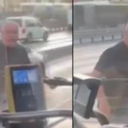 Avcılar’da bir sürücü İETT otobüsünün önünü kesti: O anlar kamerada