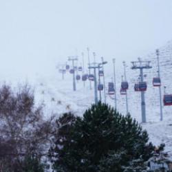 Erciyes'te yoğun kar yağışı! Beyaza büründü! 