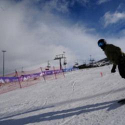 Palandöken’de yapay karla kayak keyfi!