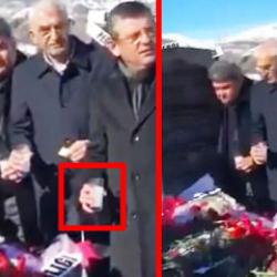 Özgür Özel'in skandal görüntüleri ortaya çıktı! Mezara rakı döktüler