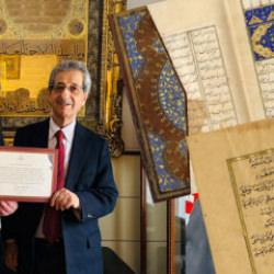 Ünlü hat tarihçisi Prof. Dr. Muhittin Serin özel koleksiyonundan 7 eseri TÜYEK'e bağışladı