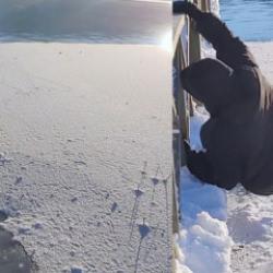 Abant Gölü'nde donmuş yüzeye çıkan genç ölümden döndü