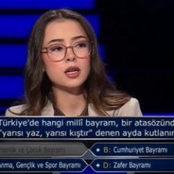 Milyoner'de yarışmacıyı şaşırtan soru: ‘Ben hep yanarım yani Ağustos’ta’